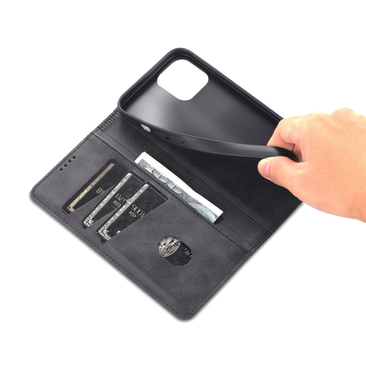 For iPhone 14 Plus AZNS Magnetic Calf Texture Flip Leather Phone Case