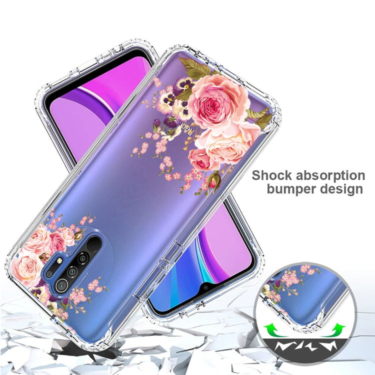 For Xiaomi Redmi 9 PC+TPU Transparent Painted Phone Case