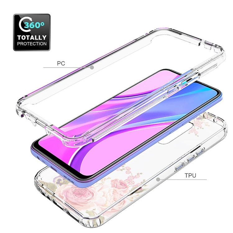 For Xiaomi Redmi 9 PC+TPU Transparent Painted Phone Case