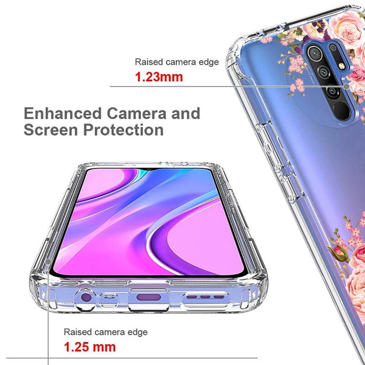 For Xiaomi Redmi 9 PC+TPU Transparent Painted Phone Case