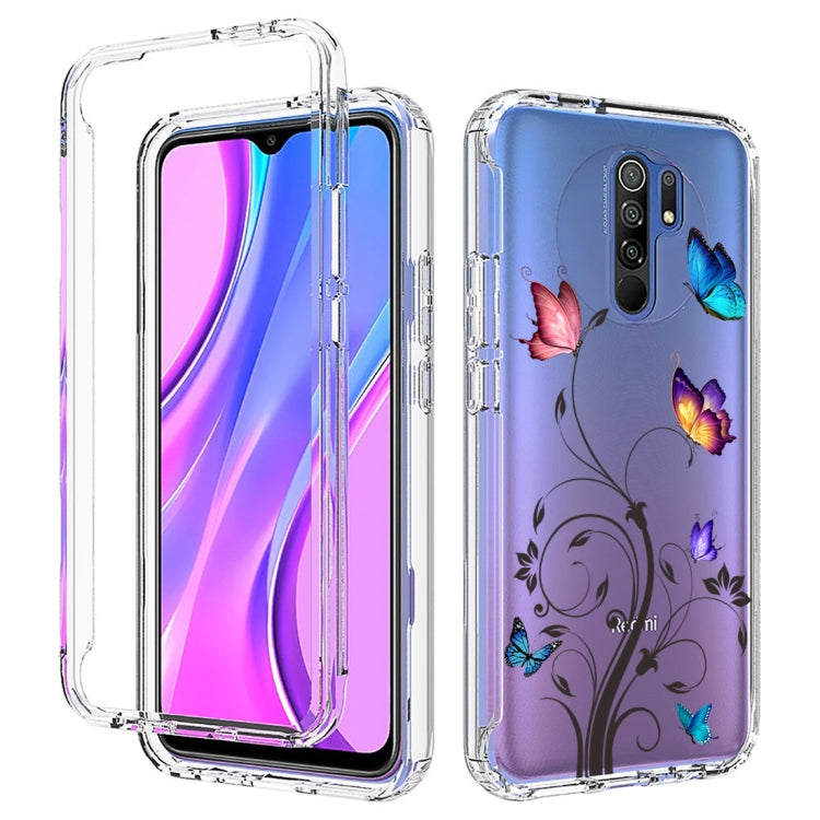 For Xiaomi Redmi 9 PC+TPU Transparent Painted Phone Case