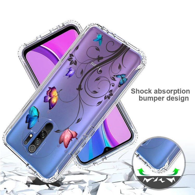 For Xiaomi Redmi 9 PC+TPU Transparent Painted Phone Case