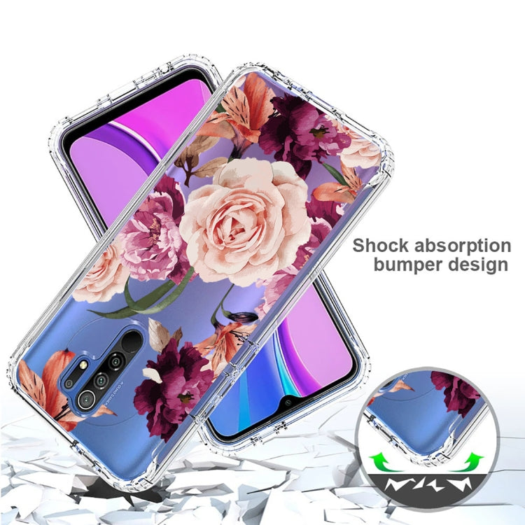 For Xiaomi Redmi 9 PC+TPU Transparent Painted Phone Case