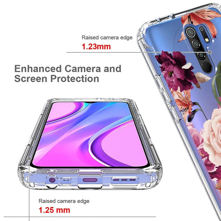 For Xiaomi Redmi 9 PC+TPU Transparent Painted Phone Case