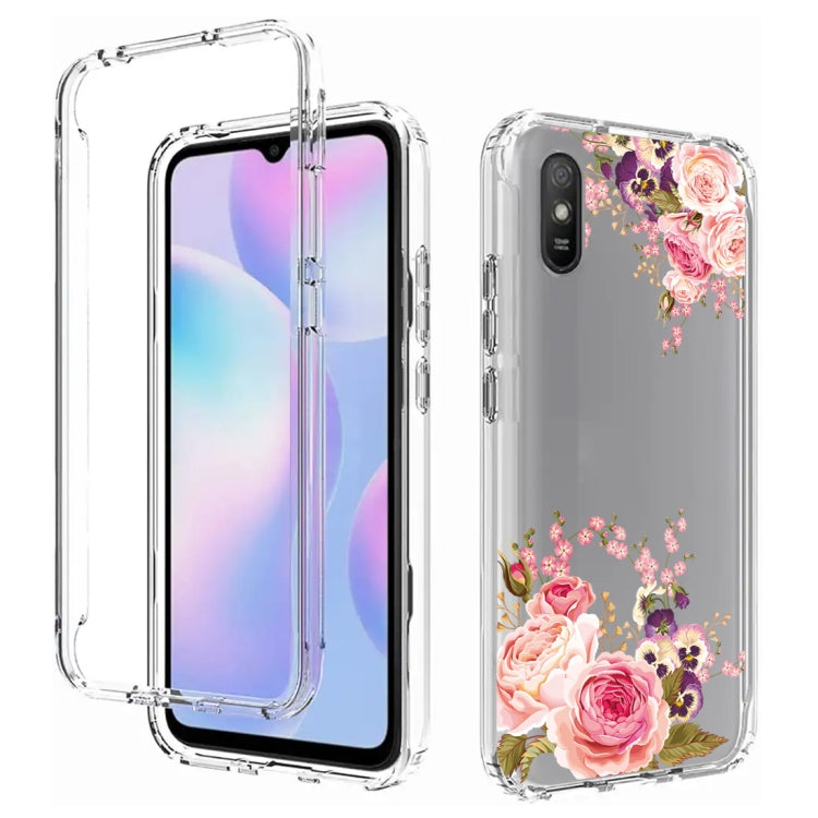 For Xiaomi Redmi 9A PC+TPU Transparent Painted Phone Case