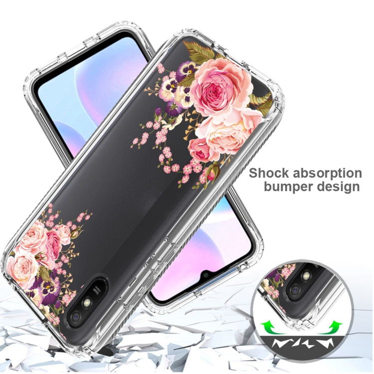 For Xiaomi Redmi 9A PC+TPU Transparent Painted Phone Case