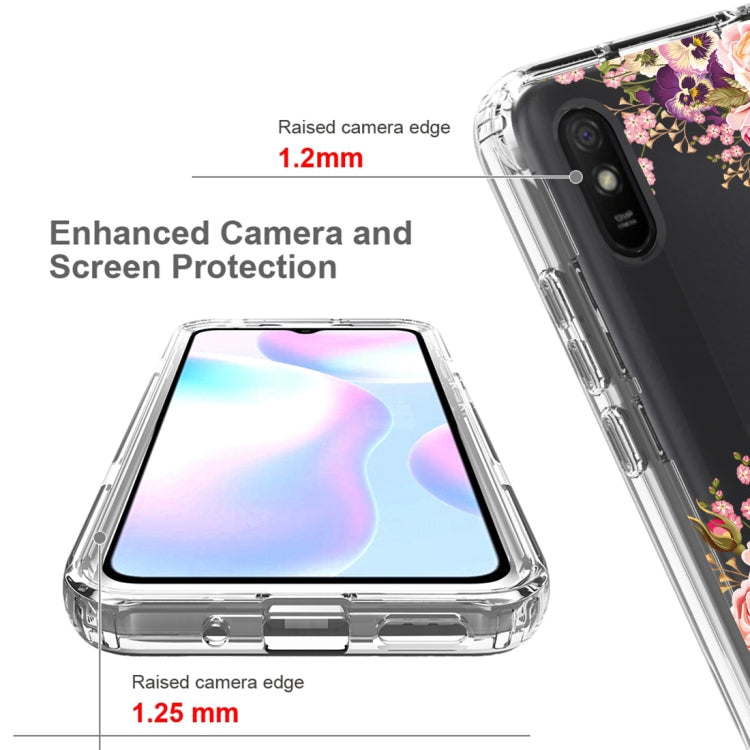 For Xiaomi Redmi 9A PC+TPU Transparent Painted Phone Case