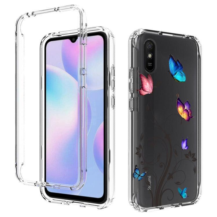 For Xiaomi Redmi 9A PC+TPU Transparent Painted Phone Case