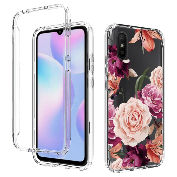 For Xiaomi Redmi 9A PC+TPU Transparent Painted Phone Case