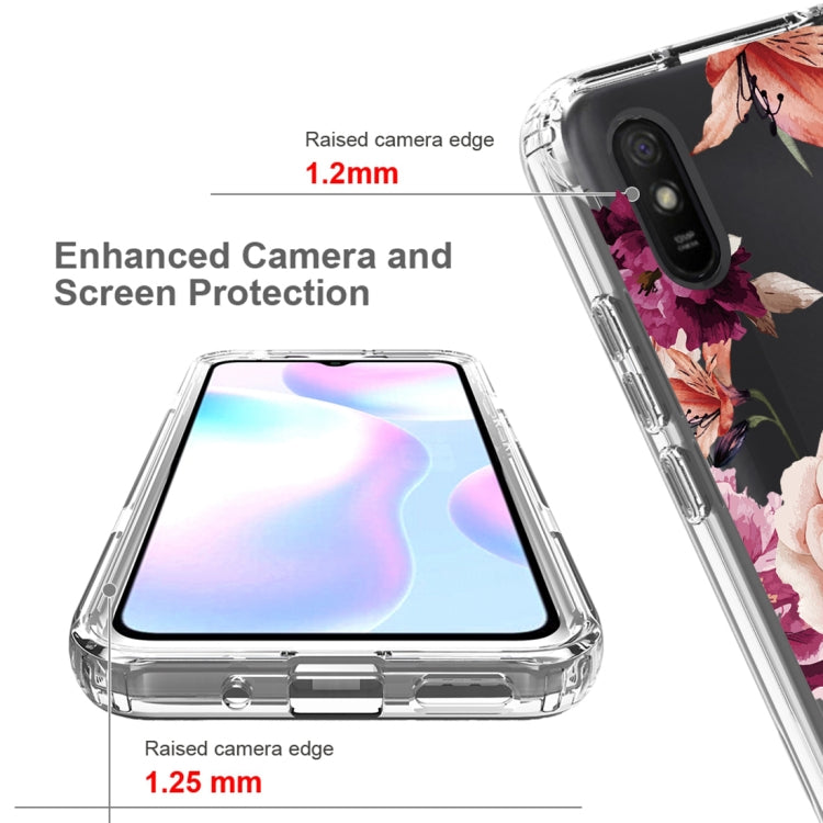 For Xiaomi Redmi 9A PC+TPU Transparent Painted Phone Case