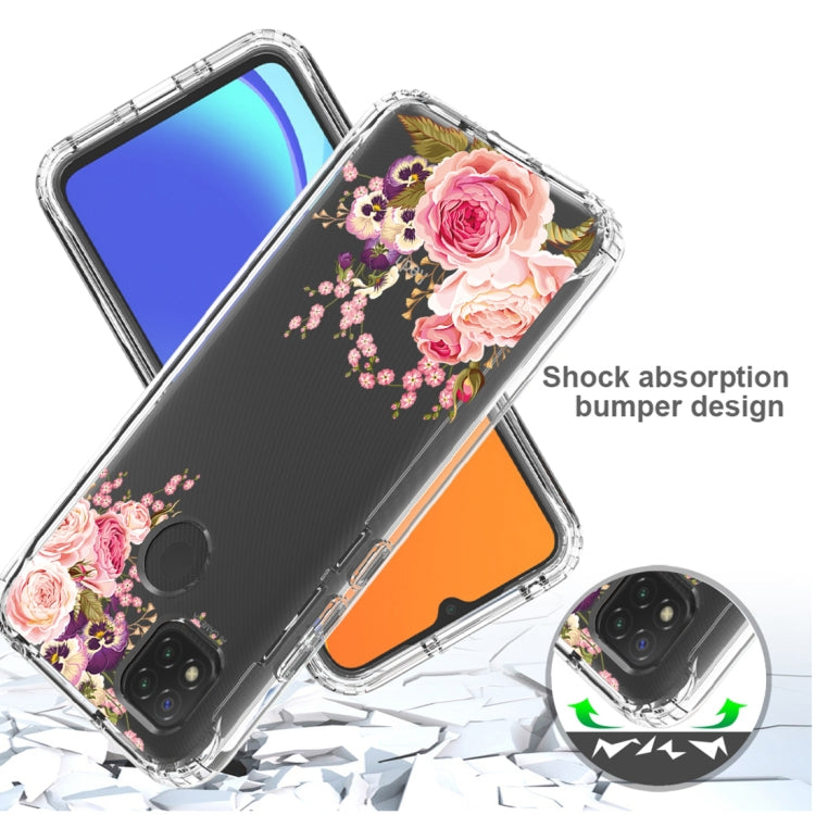 For Xiaomi Redmi 9C PC+TPU Transparent Painted Phone Case