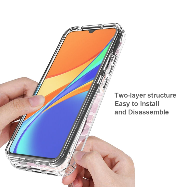 For Xiaomi Redmi 9C PC+TPU Transparent Painted Phone Case