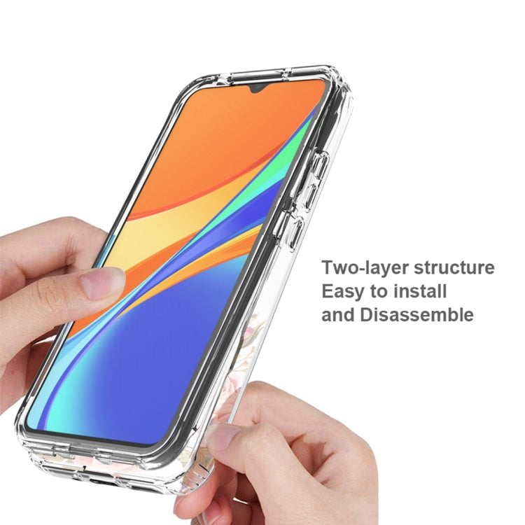 For Xiaomi Redmi 9C PC+TPU Transparent Painted Phone Case