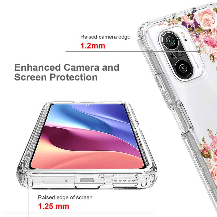 For Xiaomi Redmi K40 PC+TPU Transparent Painted Phone Case