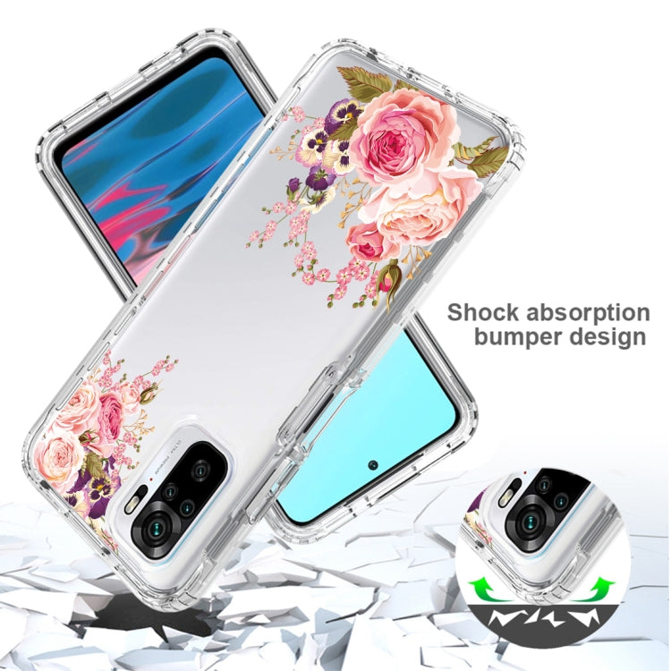 For Xiaomi Redmi Note 10 PC+TPU Transparent Painted Phone Case
