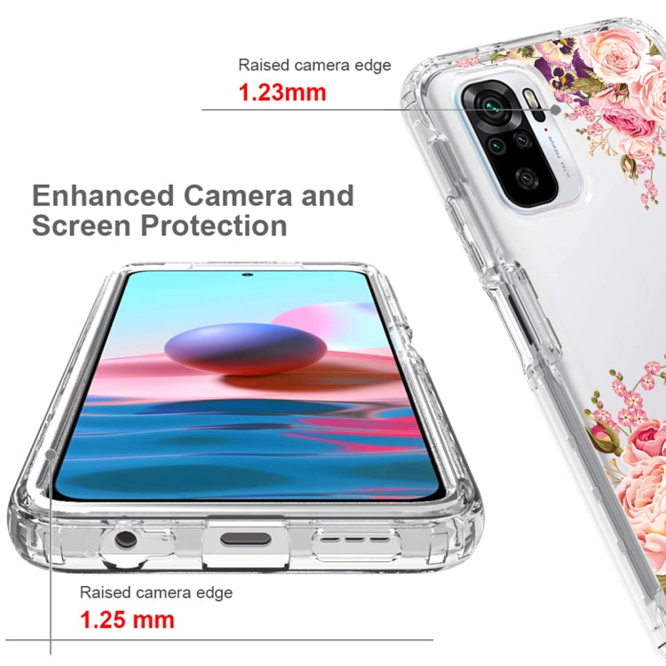 For Xiaomi Redmi Note 10 PC+TPU Transparent Painted Phone Case