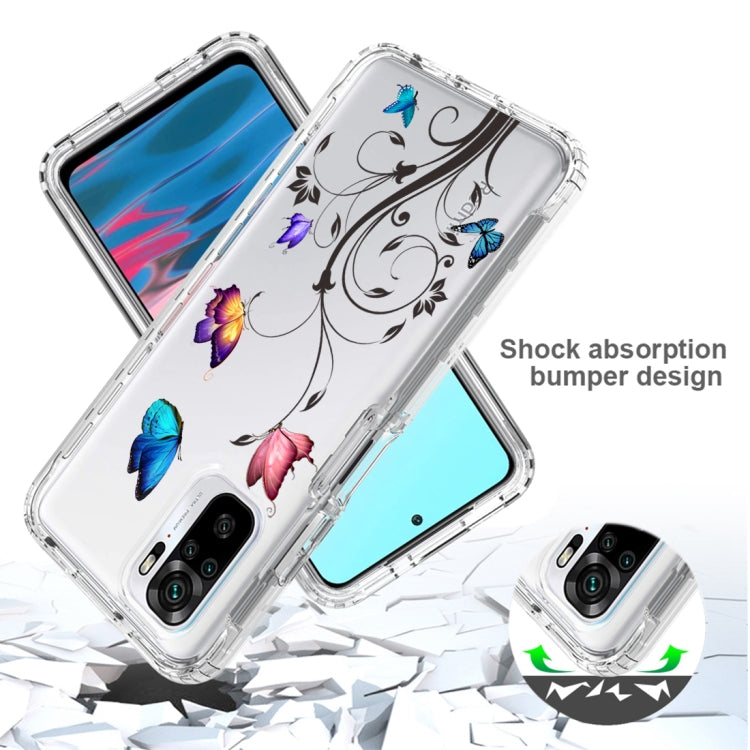 For Xiaomi Redmi Note 10 PC+TPU Transparent Painted Phone Case