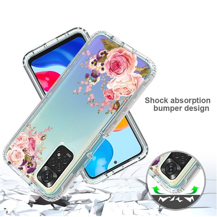 For Xiaomi Redmi Note 11 PC+TPU Transparent Painted Phone Case