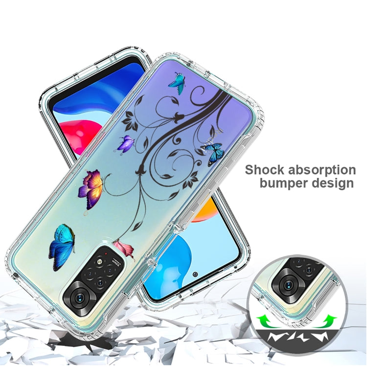 For Xiaomi Redmi Note 11 PC+TPU Transparent Painted Phone Case