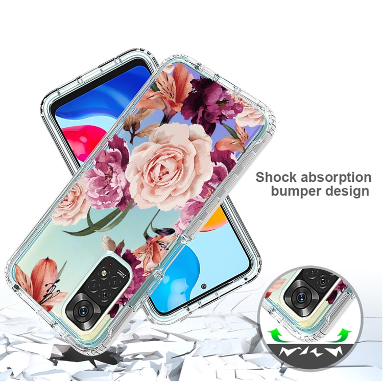For Xiaomi Redmi Note 11 PC+TPU Transparent Painted Phone Case