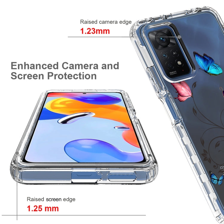 For Xiaomi Redmi Note 11 Pro PC+TPU Transparent Painted Phone Case