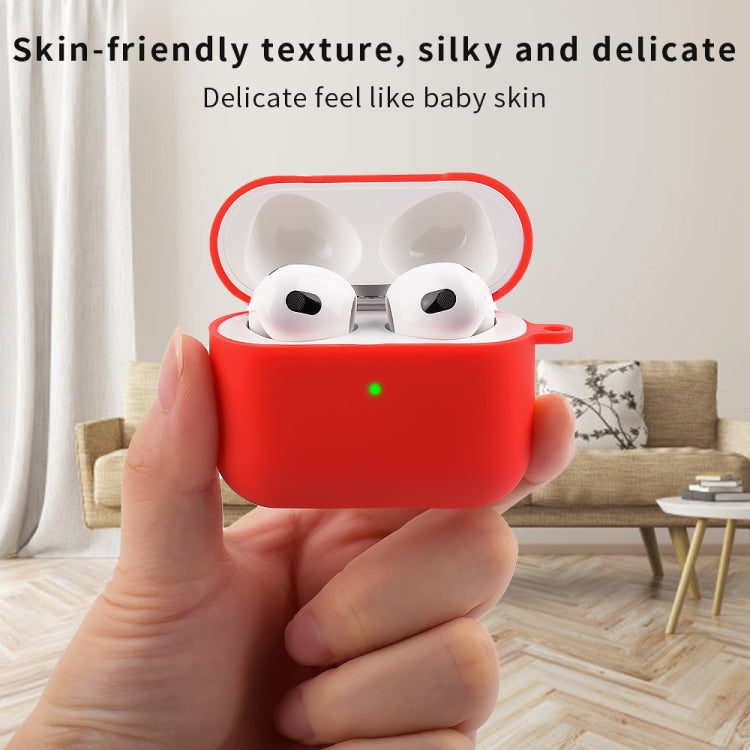 Wireless Earphone Silicone Protective Case with Carabiner For AirPods 3