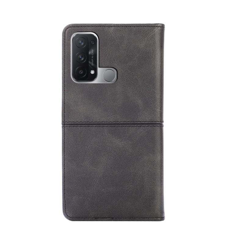 For OPPO Reno5 A Cow Texture Magnetic Horizontal Flip Leather Phone Case