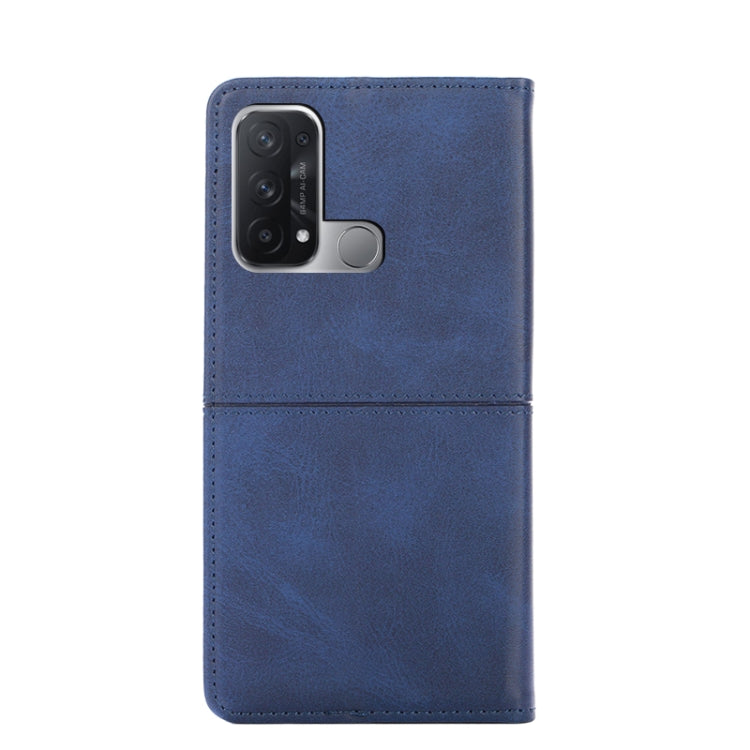 For OPPO Reno5 A Cow Texture Magnetic Horizontal Flip Leather Phone Case