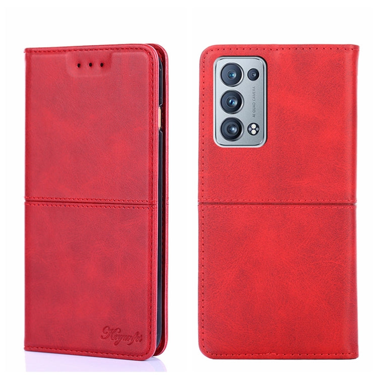 For OPPO Reno6 Pro+ Cow Texture Magnetic Horizontal Flip Leather Phone Case