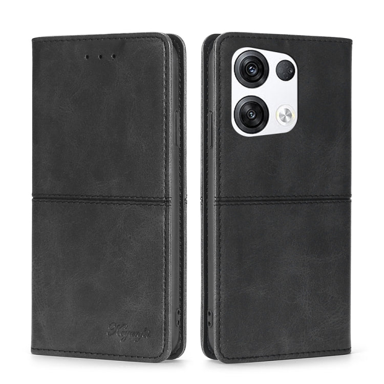 For OPPO Reno8 Pro+ 5G Cow Texture Magnetic Horizontal Flip Leather Phone Case