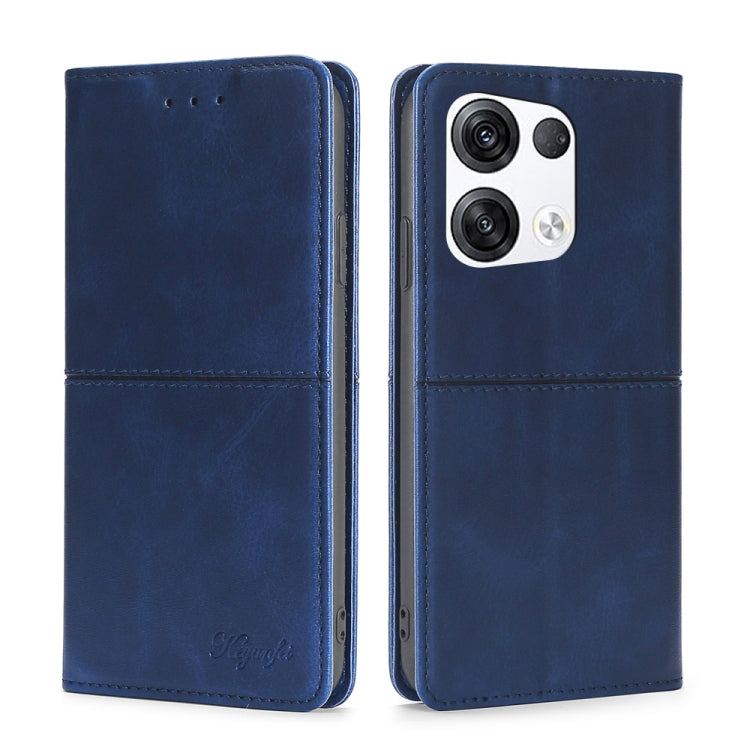 For OPPO Reno8 Pro+ 5G Cow Texture Magnetic Horizontal Flip Leather Phone Case