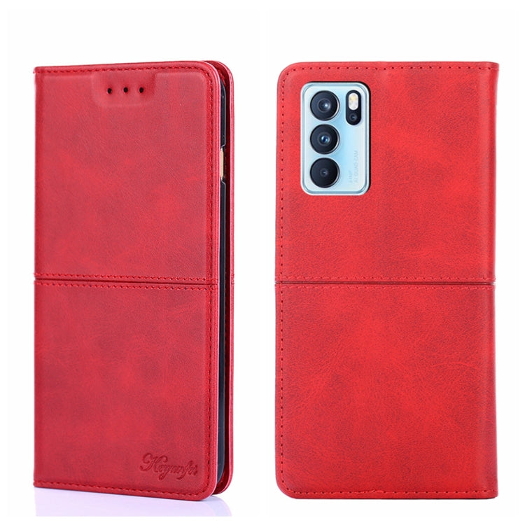 For OPPO Reno6 Pro Cow Texture Magnetic Horizontal Flip Leather Phone Case