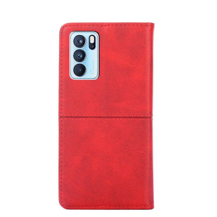 For OPPO Reno6 Pro Cow Texture Magnetic Horizontal Flip Leather Phone Case