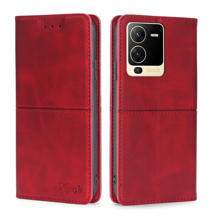 For vivo S15 5G Cow Texture Magnetic Horizontal Flip Leather Phone Case