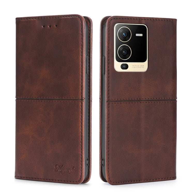 For vivo S15 5G Cow Texture Magnetic Horizontal Flip Leather Phone Case