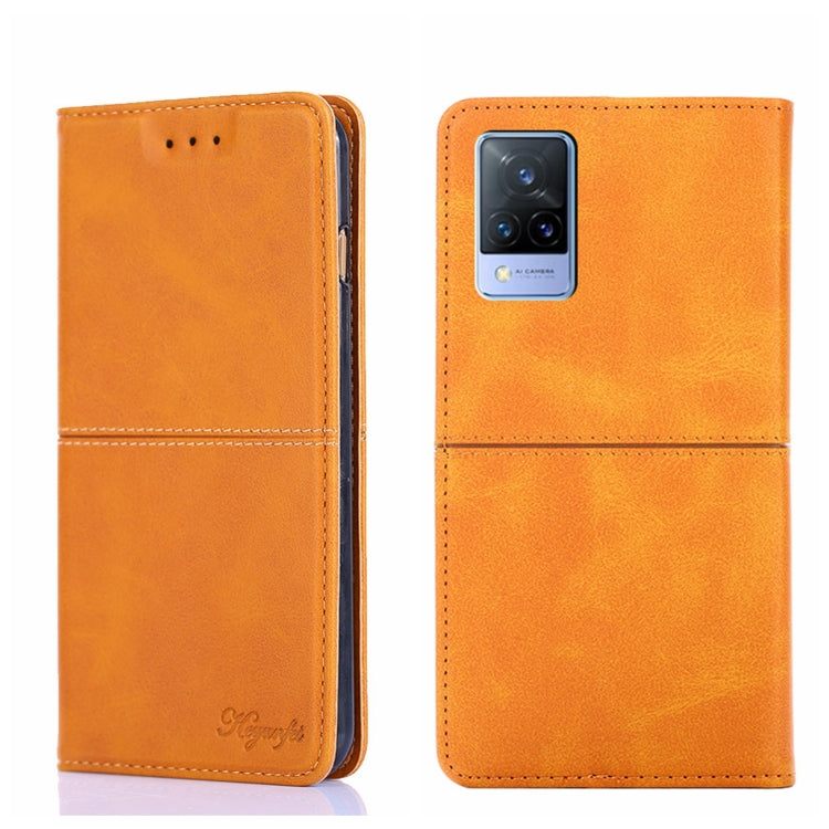 For vivo V21 4G/V21 5G Cow Texture Magnetic Horizontal Flip Leather Phone Case