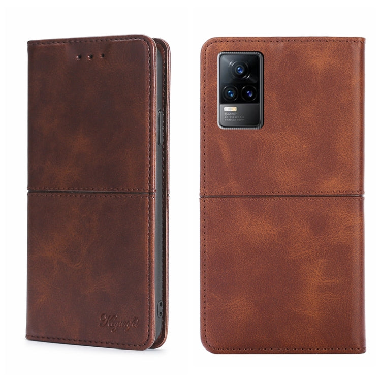 For vivo V21e 4G/Y73 2021 Cow Texture Magnetic Horizontal Flip Leather Phone Case