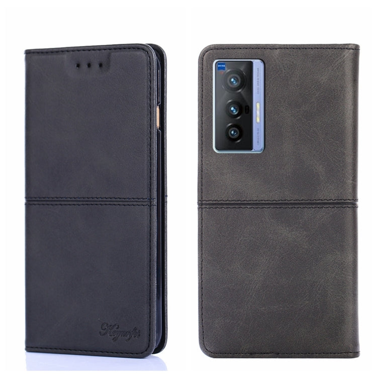 For vivo X70 Cow Texture Magnetic Horizontal Flip Leather Phone Case