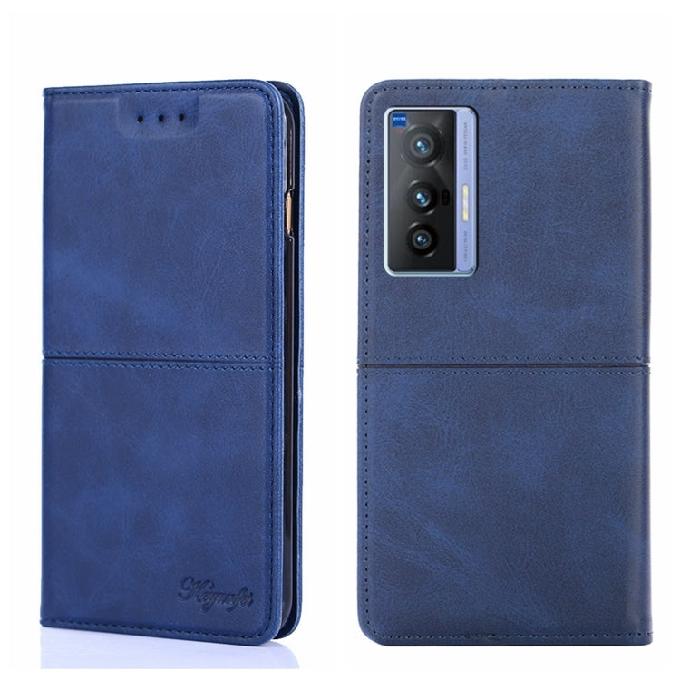 For vivo X70 Cow Texture Magnetic Horizontal Flip Leather Phone Case