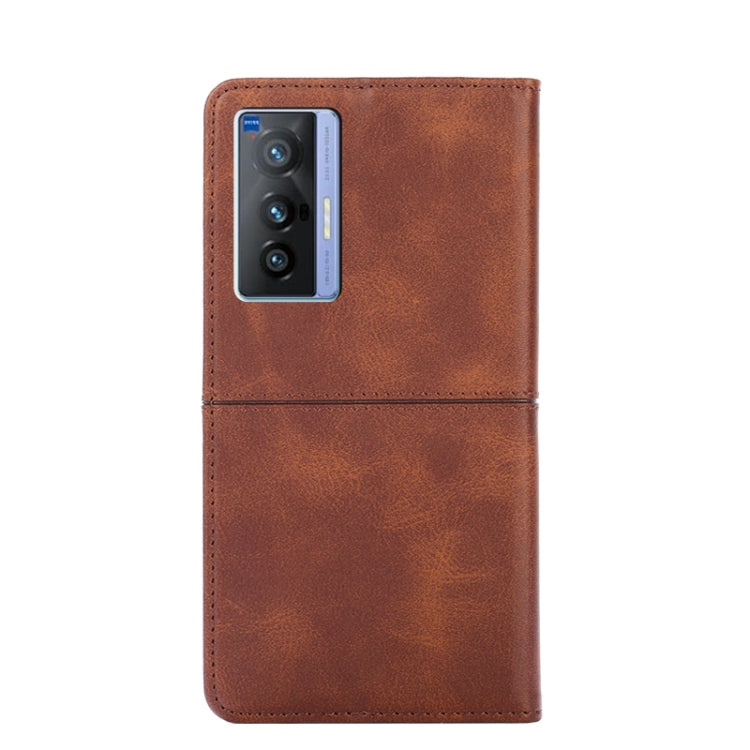 For vivo X70 Cow Texture Magnetic Horizontal Flip Leather Phone Case
