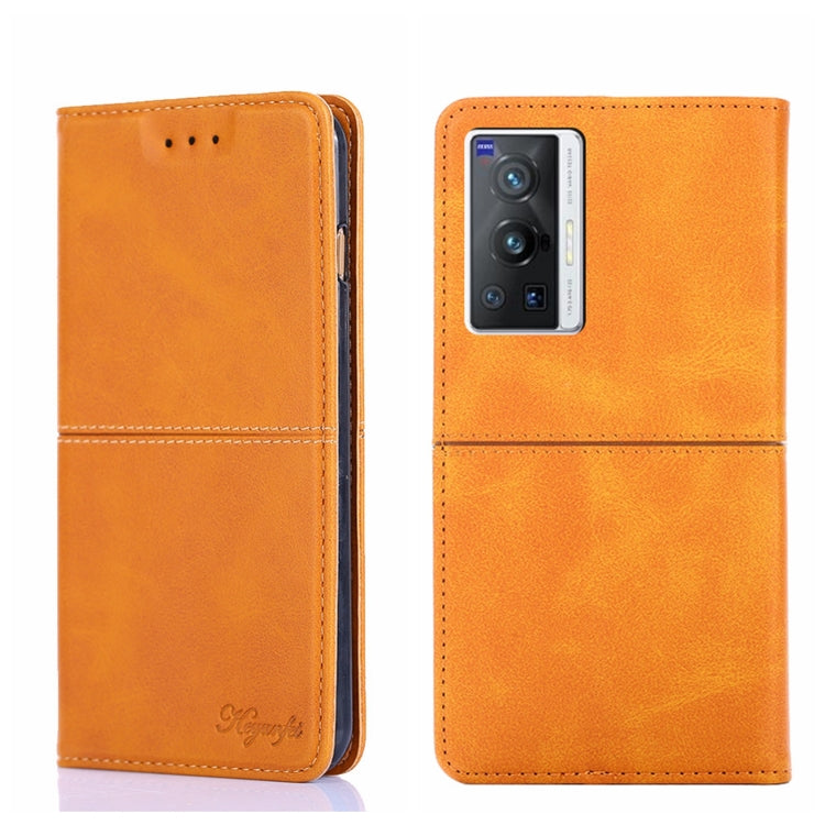 For vivo X70 Pro Cow Texture Magnetic Horizontal Flip Leather Phone Case