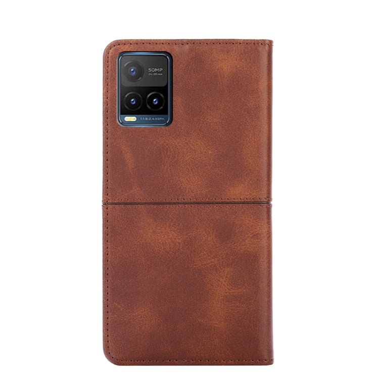 For vivo Y21/Y21S/Y33S Cow Texture Magnetic Horizontal Flip Leather Phone Case