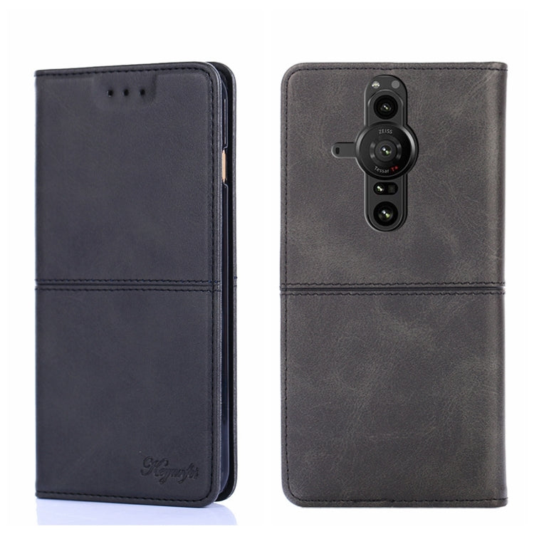 For Sony Xperia Pro-I Cow Texture Magnetic Horizontal Flip Leather Phone Case