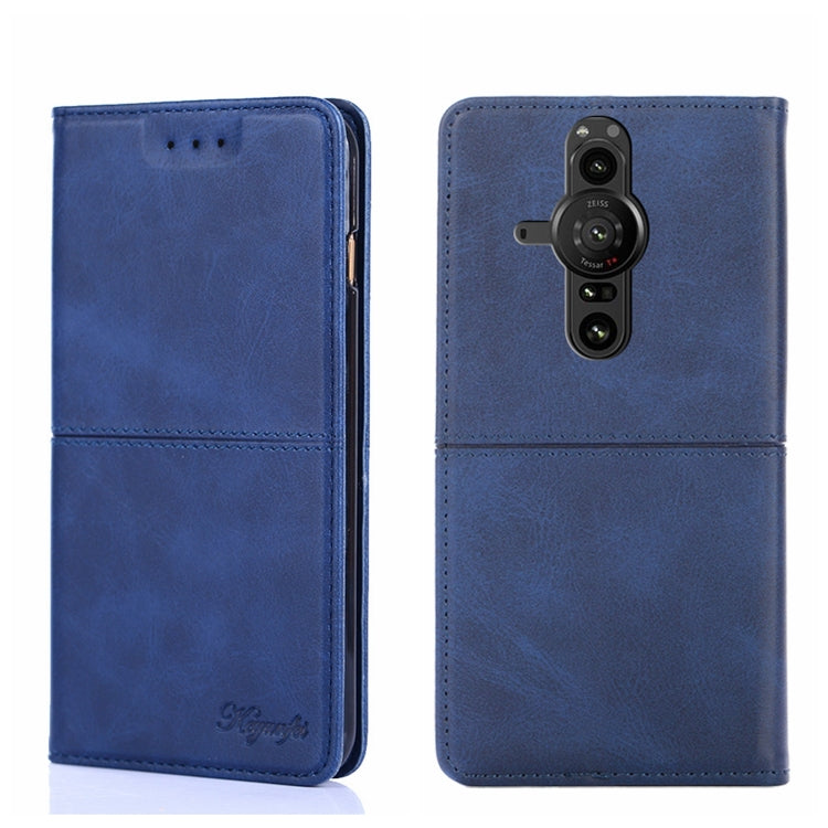 For Sony Xperia Pro-I Cow Texture Magnetic Horizontal Flip Leather Phone Case