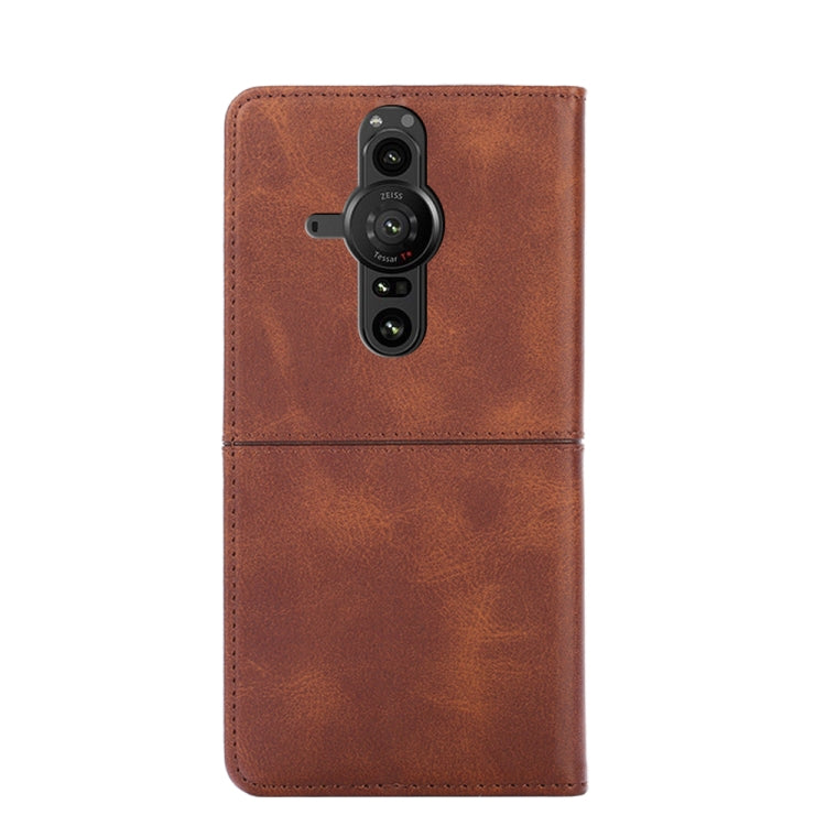 For Sony Xperia Pro-I Cow Texture Magnetic Horizontal Flip Leather Phone Case