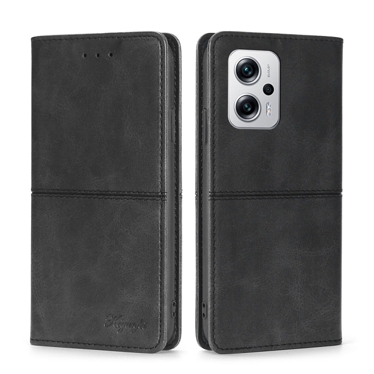 For Xiaomi Redmi Note 11T Pro 5G/Redmi Note 11T Pro+ 5G Cow Texture Magnetic Horizontal Flip Leather Phone Case