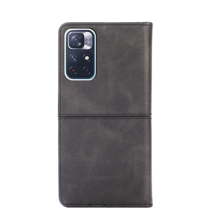 For Xiaomi Redmi Note 11 5G/Poco M4 Pro 5G Cow Texture Magnetic Horizontal Flip Leather Phone Case