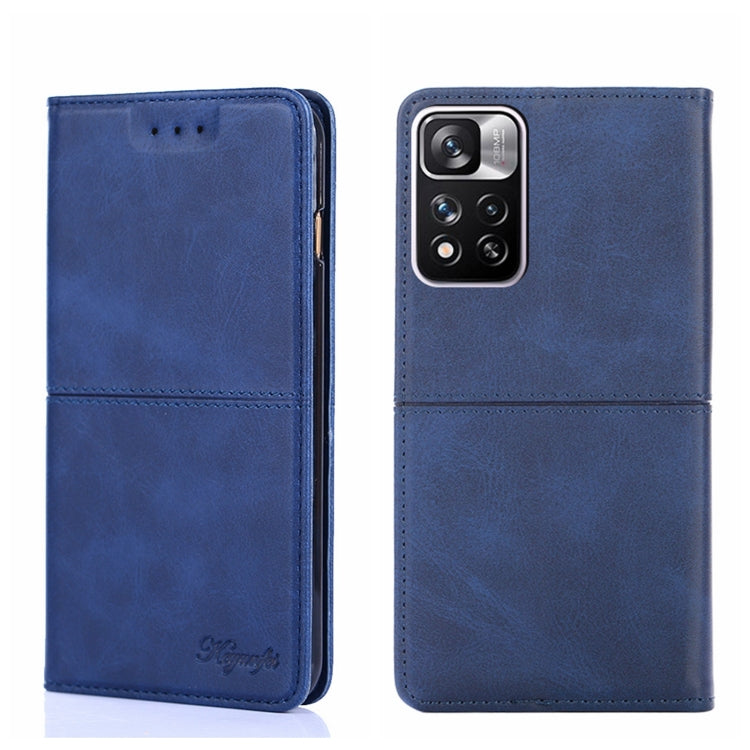 For Xiaomi Redmi Note 11 Pro 5G/Redmi Note 11 Pro+ 5G Cow Texture Magnetic Horizontal Flip Leather Phone Case