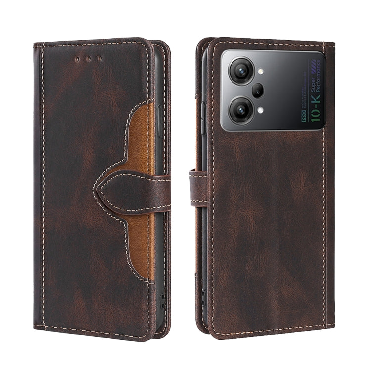 For OPPO K10 Pro 5G Skin Feel Magnetic Buckle Leather Phone Case