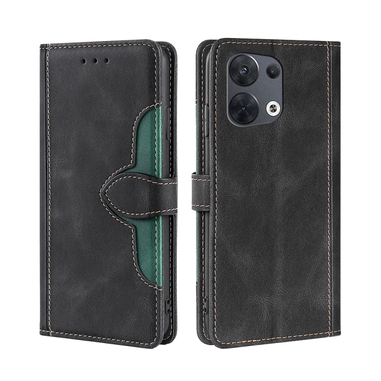 For OPPO Reno8 5G Skin Feel Magnetic Buckle Leather Phone Case